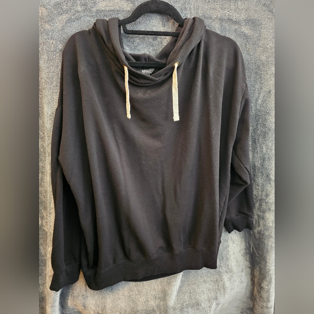 Hooded sweatshirt. XL. Black.